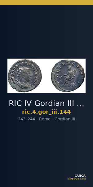 RIC IV Gordian III 144 — CANOA