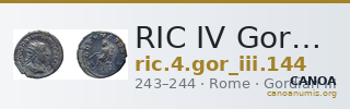 RIC IV Gordian III 144 — CANOA