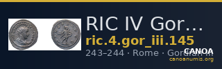 RIC IV Gordian III 145 — CANOA