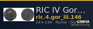 RIC IV Gordian III 146 — CANOA