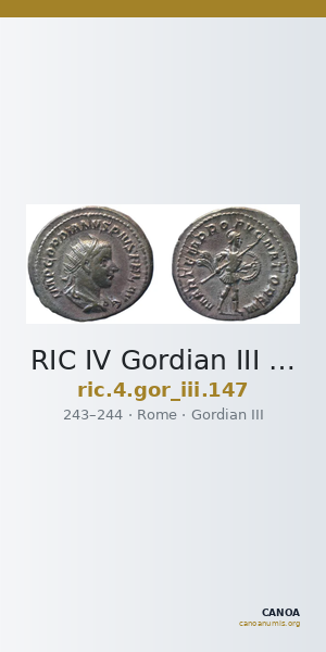 RIC IV Gordian III 147 — CANOA
