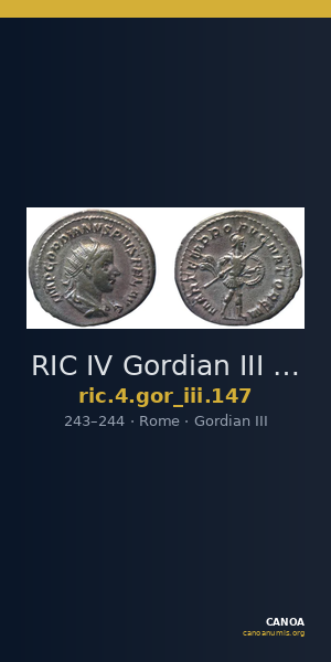 RIC IV Gordian III 147 — CANOA