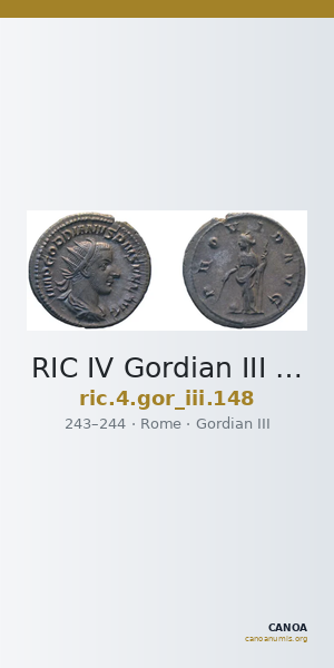 RIC IV Gordian III 148 — CANOA