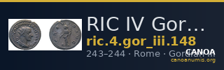 RIC IV Gordian III 148 — CANOA