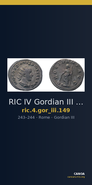 RIC IV Gordian III 149 — CANOA