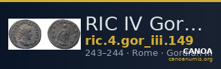 RIC IV Gordian III 149 — CANOA