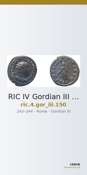 RIC IV Gordian III 150 — CANOA
