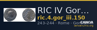 RIC IV Gordian III 150 — CANOA
