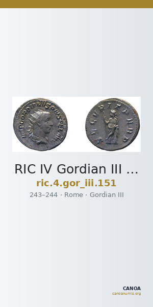 RIC IV Gordian III 151 — CANOA