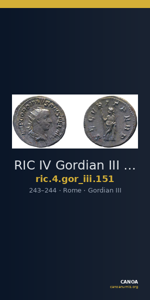 RIC IV Gordian III 151 — CANOA
