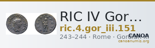 RIC IV Gordian III 151 — CANOA