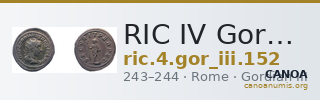 RIC IV Gordian III 152 — CANOA