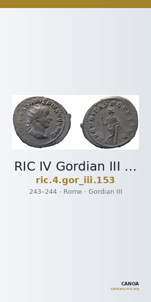 RIC IV Gordian III 153 — CANOA