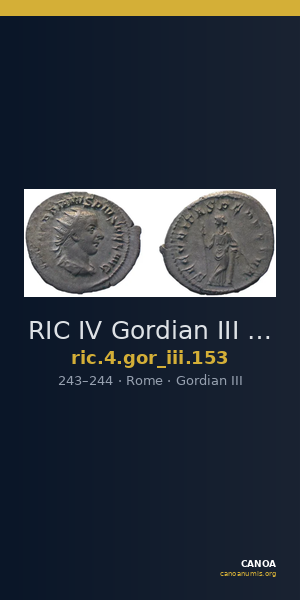 RIC IV Gordian III 153 — CANOA