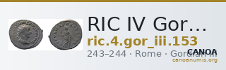 RIC IV Gordian III 153 — CANOA