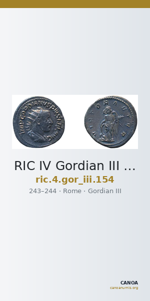 RIC IV Gordian III 154 — CANOA