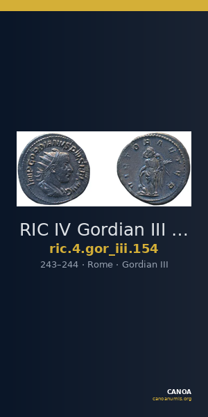 RIC IV Gordian III 154 — CANOA