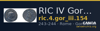 RIC IV Gordian III 154 — CANOA