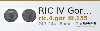 RIC IV Gordian III 155 — CANOA