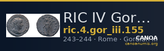 RIC IV Gordian III 155 — CANOA