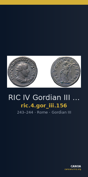 RIC IV Gordian III 156 — CANOA