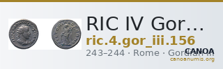 RIC IV Gordian III 156 — CANOA