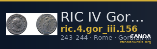 RIC IV Gordian III 156 — CANOA