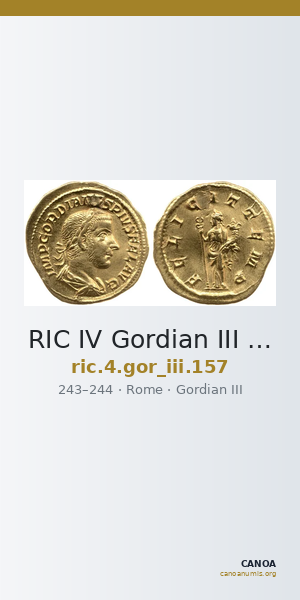 RIC IV Gordian III 157 — CANOA