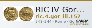 RIC IV Gordian III 157 — CANOA