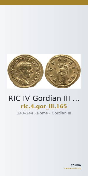 RIC IV Gordian III 165 — CANOA