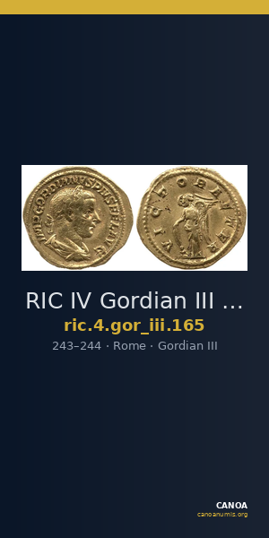 RIC IV Gordian III 165 — CANOA