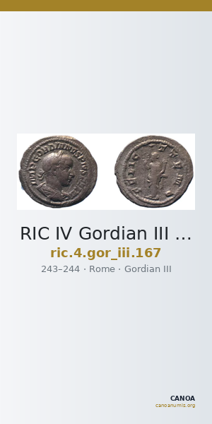 RIC IV Gordian III 167 — CANOA