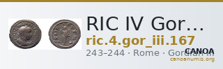 RIC IV Gordian III 167 — CANOA