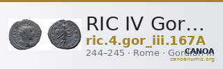 RIC IV Gordian III 167A — CANOA