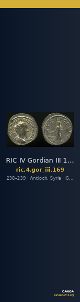 RIC IV Gordian III 169 — CANOA