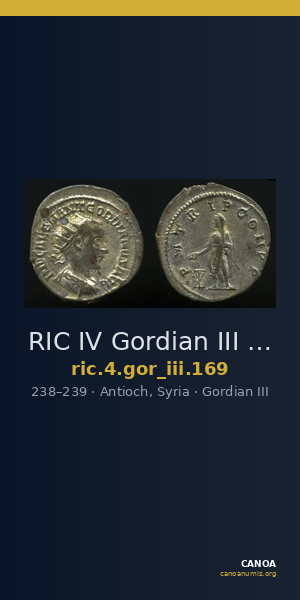 RIC IV Gordian III 169 — CANOA
