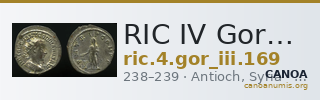 RIC IV Gordian III 169 — CANOA