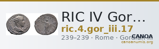 RIC IV Gordian III 17 — CANOA