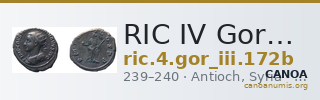 RIC IV Gordian III 172b — CANOA