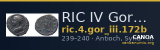 RIC IV Gordian III 172b — CANOA