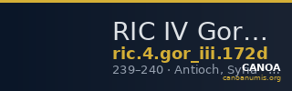 RIC IV Gordian III 172d — CANOA