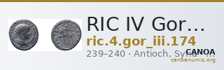 RIC IV Gordian III 174 — CANOA
