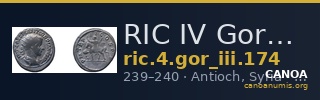 RIC IV Gordian III 174 — CANOA