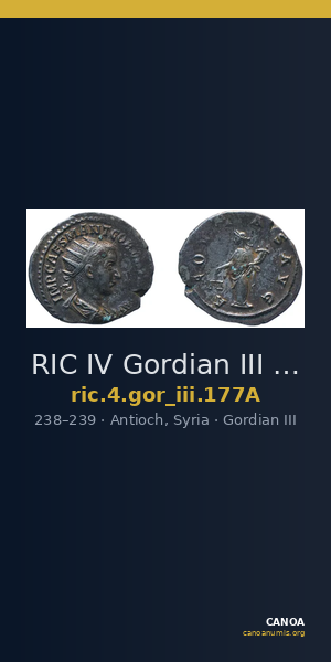 RIC IV Gordian III 177A — CANOA