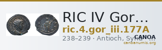 RIC IV Gordian III 177A — CANOA