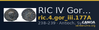 RIC IV Gordian III 177A — CANOA