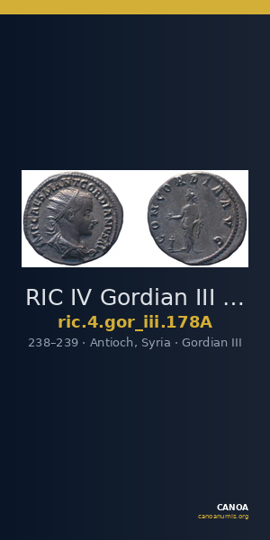RIC IV Gordian III 178A — CANOA
