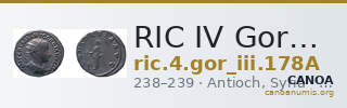 RIC IV Gordian III 178A — CANOA
