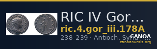 RIC IV Gordian III 178A — CANOA