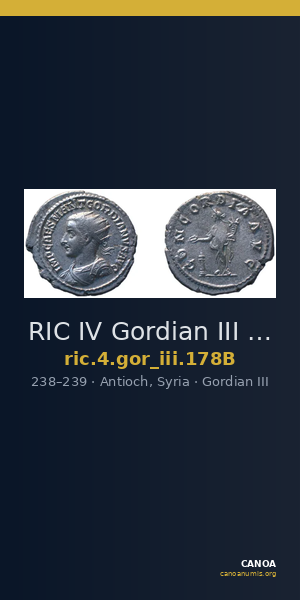 RIC IV Gordian III 178B — CANOA